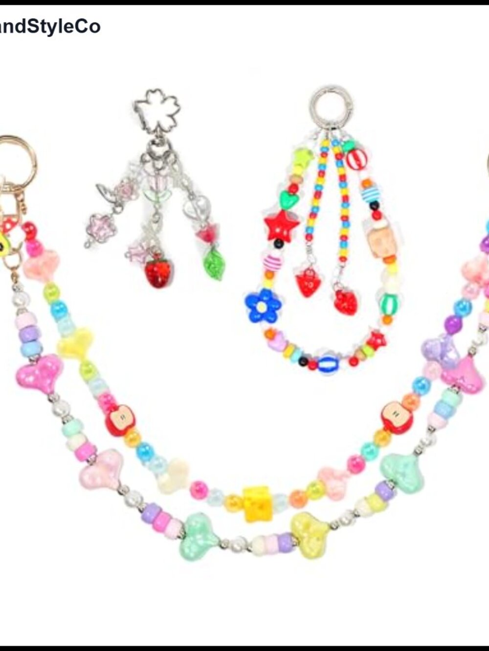 4-in-1 Bag Charms Purse Chain DIY Keychain Accessories for Women